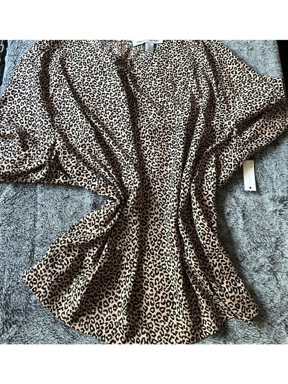 Amazon Essentials Leopard Print Top in Tan and Black